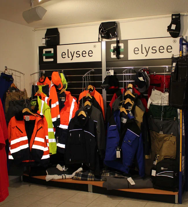 Warnschutzjacken der Marke Elysee in Orange und Gelb